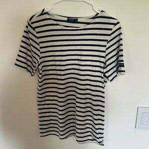 EUC Saint James Breton Stripe Short Sleeve Shirt – French Nautical Classic Small